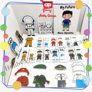 Mainan Montessori BUSY PAGE Edukasi Awal Anak Paud Puzzle