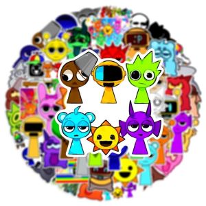 50PCS Incredibox Sprunki สติกเกอร์ DIY สเก็ตบอร์ดโน้ตบุ๊คตู้เย็นโทรศัพท์กีตาร์กระเป๋าเดินทางการ์ตูน Decals ของเล่นเด็ก Graffiti