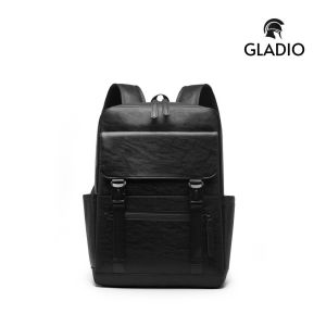 GLADIO Tas Ransel Kulit Remaja Hitam Korea Fashion Jaxi GLD055B5 Terbaru Casual Kren Terbaru