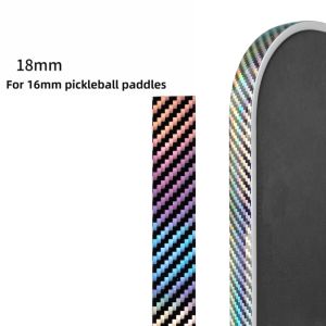 SKJK Luminous Pickleball Racket Edge Sticker Glittering Shock Absorption Pickleball Paddle Edge Tape Premium Scratch-proof Frame Protective Tape Training