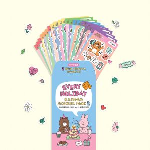 สติ๊กเกอร์เซ็ตน่ารักสุ่มลาย 20 แผ่น Every Holiday Sticker 20 Random Pack v.2