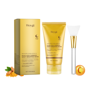 Hoygi Turmeric Collagen Peel-off Mask ( There is a scraper ) Gently cleanses moisturizes and softens the skin providing gentle care for facial skin