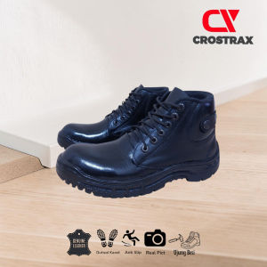 COD Sepatu Delta Boots Crostrax Safety Kulit Ukuran Jumbo Sepatu Casual Sepatu Kerja Kantor Sepatu Low/Semi Boots Pria Cowok Laki-Laki Boot Savety But Sepeti Septi Buts Sevti Bot Septy Bots Sefty Kerja proyek lapanganFormal PDH Touring sol Karet ANTI SLIP