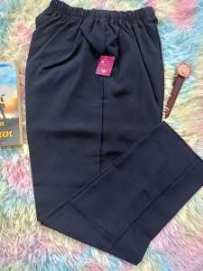 Celana Baggypants Polos Celana Kerja Wanita Celana Bahan Celana Santai Celana Kerja Pinggang Full Karet Wanita Termurah Terlaris Terbaru Nyaman All Size