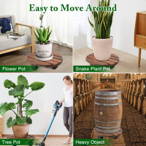 flowerpot base Wheels for Outdoor Home Garden Wooden Movable Movable Plant Flower Pot Stand