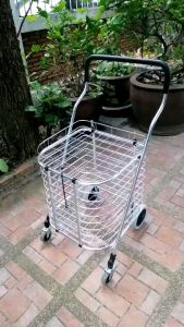 รถเข็นอลูมิเนียมพับได้ รถเข็นของ4ล้อ รถเข็นใส่ของ รถเข็นจ่ายตลาด รถเข็นพับได้ มีฝาปิดตะกร้า Size L ขนาด 45x45x90 cm. รถเข็นรับน้ำหนักได้ 40 kg. รถเข็นตะกร้า รถเข็นตะกร้าของ - Lazada