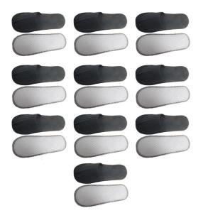 รองเท้าแตะในห้องน้ำกันลื่นแบบใช้แล้วทิ้งสำหรับคุณภาพสูง10คู่สำหรับใช้ในบ้านและในครัวเรือนสปา