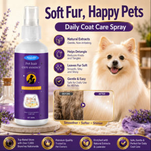 Pet Hair Care Spray Coat Care Spray Detangling Anti Static Nourishing Softening Pet Grooming Mist Dog Cat Supplies