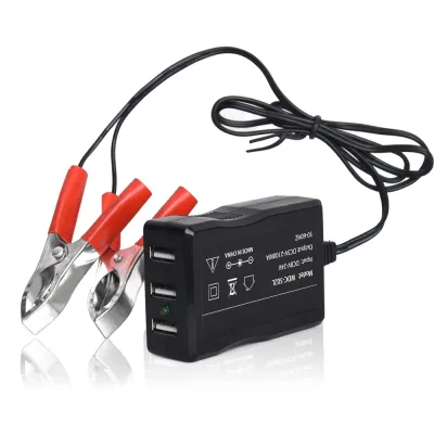 Clip charger DC12V24 to 5V 3 USB charging port 3A