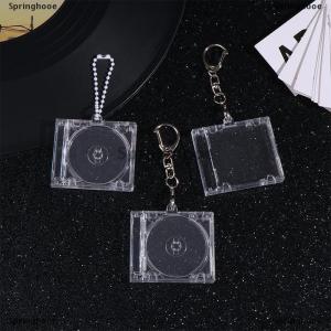 [COD] Springhooe Peripheral Commemorative Blank Album Mini CD Case Keychain CD Player Shaped Key Pendant For DIY Backpack Hanging Decoration
