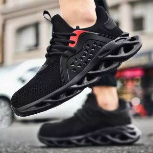 Safety Shoes for Men Steel Toe Cap Anti-piercing Anti-smashing Breathable Wear-resistant Work Shoes Protective Safety Boots