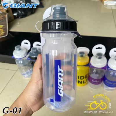 Bình nước nhựa trong suốt cao cấp xe đạp GIANT 600CC - CHÍNH HÃNG