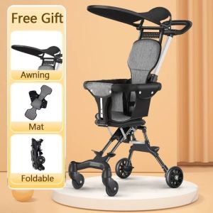 Folding baby stroller two-way stable soft seat stroller with sunshade，baby stroller lightweight，baby tricycle