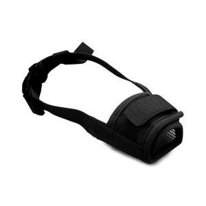 OKDEALS01 Bite Chew Dog Mouth Cover Anti Barking Adjustable Dog Muzzle Portable Mesh Dog Mouthpiece Puppy