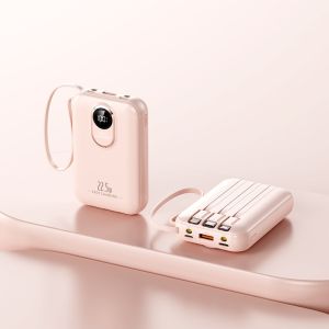 SG 2025 Certified 22.5W Power Bank 10000mAh/20000mAh Super Fast Charging Powerbank Comes With 4 Wires Mini Travel Powerbank
