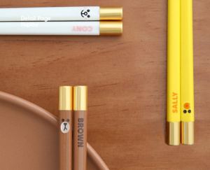 Line Friends Official Authorized Ceramic Chopsticks Brown Cony Sally