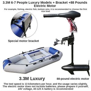 Inflatable Boat Kayak Fishing 2-4 People Rubber Thickened Wear-Resistant Hard Bottom Speed Kayaking High Density Multilayer Rubber 1.75m/2m/2.3m Anti Corrosion Sun Proof Water Proof High Hardness Environmental