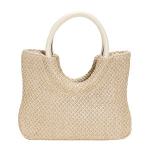 Women Straw Hobo Bag Fashionable Large Capacity Handbag for Summer Vacation and Daily Commuting