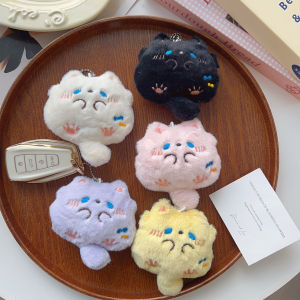 【♡Lovely girls house♡】5Pcs ที่ใส่กุญแจจี้กระเป๋ากระเป๋าพวงกุญแจของเล่นรูปแมวตัวเล็กตุ๊กตาตัวการ์ตูนน่ารัก