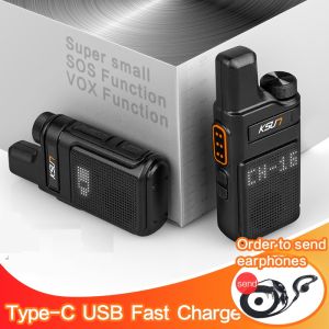 KSUN X-M6 Mini Two Way Radio FRS PMR 446 Walkie Talkie Profesional Portable Small Radios Comunicador Transceiver Station 1or 22026