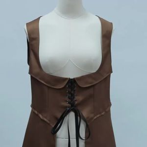 Retro Medieval Sleeveless Dress Steampunk Waist-Cinching Strap Halloween Stage Costume COS Party dress