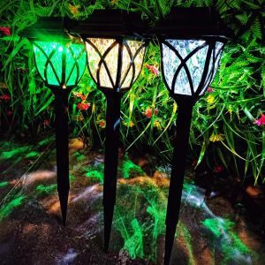 Solar LED Grid Retro Square Plastic Lawn Light Outdoor Waterproof Garden Landscape Decoration Lawn Stairs Step Fence Yard Garden Lampu Solar LED Railing Light  Wall   - LITTLE THINGY