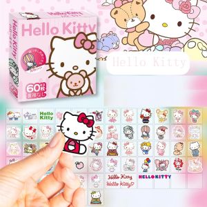 Hello Kitty Kuromi Pochacco น่ารัก 60 ชิ้น Sanrio สติกเกอร์ ลายการ์ตูน สําหรับตกแต่งของเล่นเด็ก