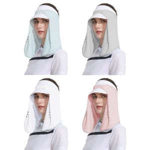 DOWNA UPF50+ Anti-UV Face Cover Skin Friendly Neck Cover Sun Hat Bucket Cap Summer