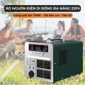 Trạm Điện Dự Phòng Trạm Sạc Di Động Đa Năng 1200W Nhỏ Gọn Tiện Lợi Phù Hợp Đi Cắm Trại Du Lịch Dự Phòng Lúc Mất Điện