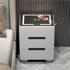 Bedside table that can listen to music bedroom multifunctional LED lamp with bedside table wireless charging bedside table