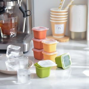 6 Cái Khuôn Khay Đá Khuôn Vuông Làm Đá Viên Silicon Cấp Thực Phẩm Dụng Cụ Làm Đá Tự Làm Đồ Dùng Nhà Bếp