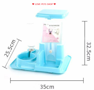 Bình đựng thức ăn hạt và nước uống tự động cho Chó Mèo size lớn (mẫu mới) - Love Pets Shop