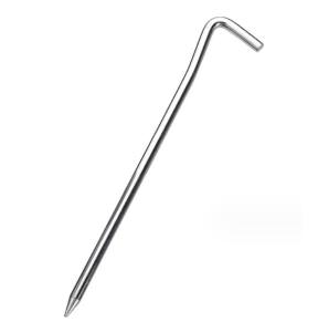 7.1" Camping Hiking Steel Galvanized Zinc Iron Pegs Tent Nails With Hook 1pc (Flat Head Round Head)