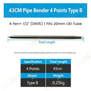 43/46cm Spring Pipe PVC Pipe Conduit Bender for PVC Pipe Manual Tube Bending Tool 1Pcs