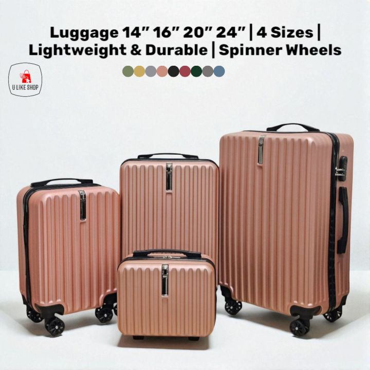 Luggage 14” 16” 20” 24” | 4 Sizes | Lightweight & Durable | Spinner ...