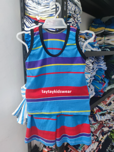 PER PAIR TERNO STRIPES BARGAIN terno kids boy short sando pambahay presko
