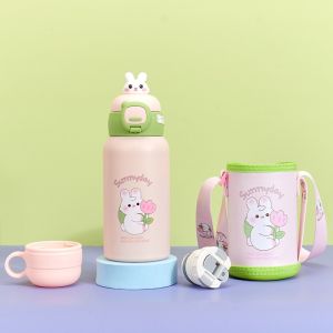 New! กระติกเก็บความเย็น2in1สำหรับเด็ก กระติกน้ำเด็ก นักเรียน ความจุ500ml