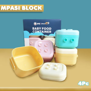 Tempat Mpasi Wadah Penyimpanan / Jiayi Wadah Mpasi Baby Set / Baby Food Container Penutup Lock 4 in 1 Kotak Plastik
