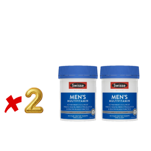 Swisse Ultivite Mens Multivitamin - Key nutrients for immune health energy production healthy muscle support - 120 film coated tablets - One a day