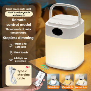 Sentuh malam cahaya 3 warna malam lampu LED untuk Nursery boleh dicas semula lampu malam LED untuk bilik tidur & perkhemahan