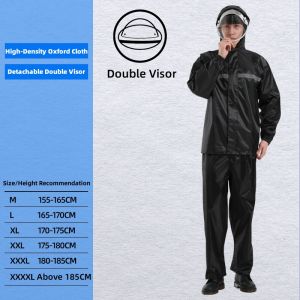 Raincoat and Rainpants Set Full Body Rainstorm Prevention Rain Electric Bicycle Motorcycle Riding Reflective Split Raincoat