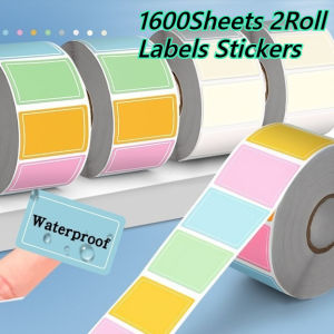 【2pcs】1600Sheets 2Roll Labels Stickers Waterproof Removable Blackboard Label Pantry Storage Stickers