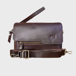 Sling Bag Pria Kulit Asli. Caliandravieri Hand Bag CVR PHIU Free Shoulder Strap Leather