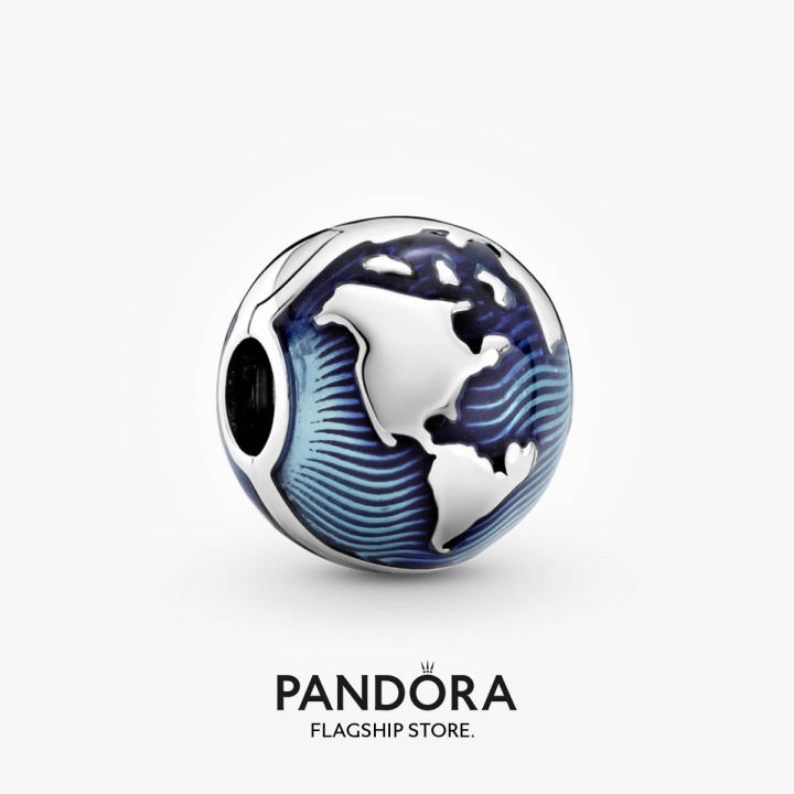 Pandora Blue Globe Clip Charm Pandora Sterling Silver Charm