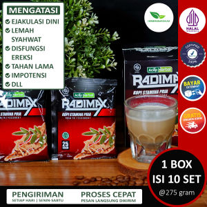 Radimax Kopi Untuk Pria Tahan Lama Kuat Anti Loyo Pasti Gacor Penambah Stamina 100% Original Herbal Tanpa Efek Samping Sudah BPOM HALAL MUI