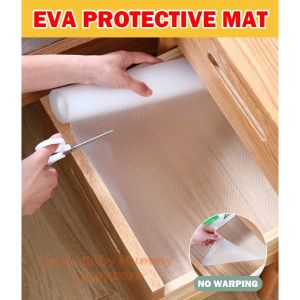 EVA Non Slip Drawer Mat Plastic Shelf Liner Cabinet Protective Pad Rubber Kitchen Cupboard Mat Coasters SUPER THICK / Lucky Living