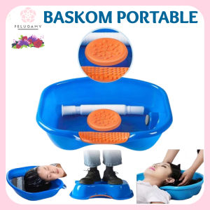 Baskom Keramas Tempat Cuci Rambut Orang Sakit atau Lansia dapat digunakan di Kasur Bak Portable