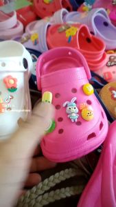 Jelly Sandal Baim Kodok Karet Anak Kecil dan Tanggung Bakpau Free Jibbitz Merk Balance