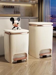 Garbage bin for household use 2024 new toilet bathroom kitchen living room bedroom foot pedal with lid large garbage paper basket