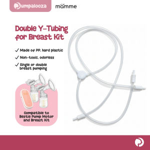 MAMME Bestie Double Y-Tubing for Trumpet Kit | Breast Pump Part and Accessory